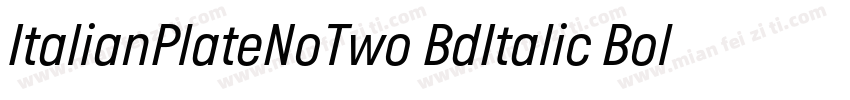 ItalianPlateNoTwo BdItalic Bold It字体转换